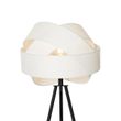 Lampadaire-moderne-noir-avec-abat-jour-blanc---Cloth