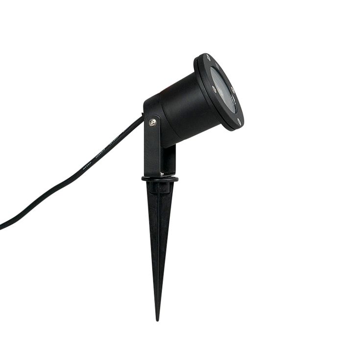 Moderner Smart-Strahler schwarz mit Kabel und Stecker 200cm inkl. WiFi GU10 IP65 - Basic