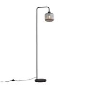 Lampada-da-terra-smart-nera-con-vetro-fumé-incl.-WiFi-A60---Ana