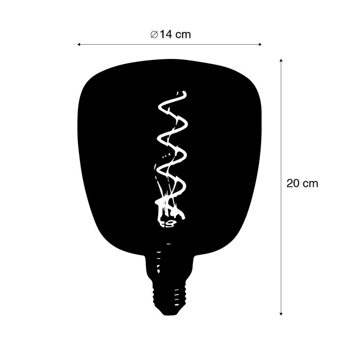E27 Stmívatelná LED žárovka DECO 5W 130lm 1800K 14 cm