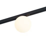 Lámpara-de-techo-moderna-negra-con-cristal-blanco-para-sistema-de-riel-monofásico---Slimline-Eira