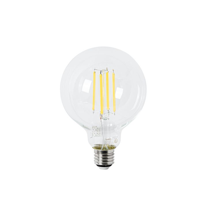 E27 LED pirn G95 läbipaistev 2,2W 470lm 2700K