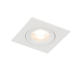 Spot encastré moderne blanc carré IP44 - Xena