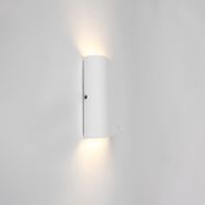 Moderne-Aussenwandleuchte-weiss-11,5-cm-inkl.-LED---Batt