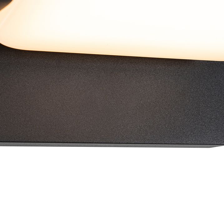 Applique murale d'extérieur noire avec LED réglable - Kamile