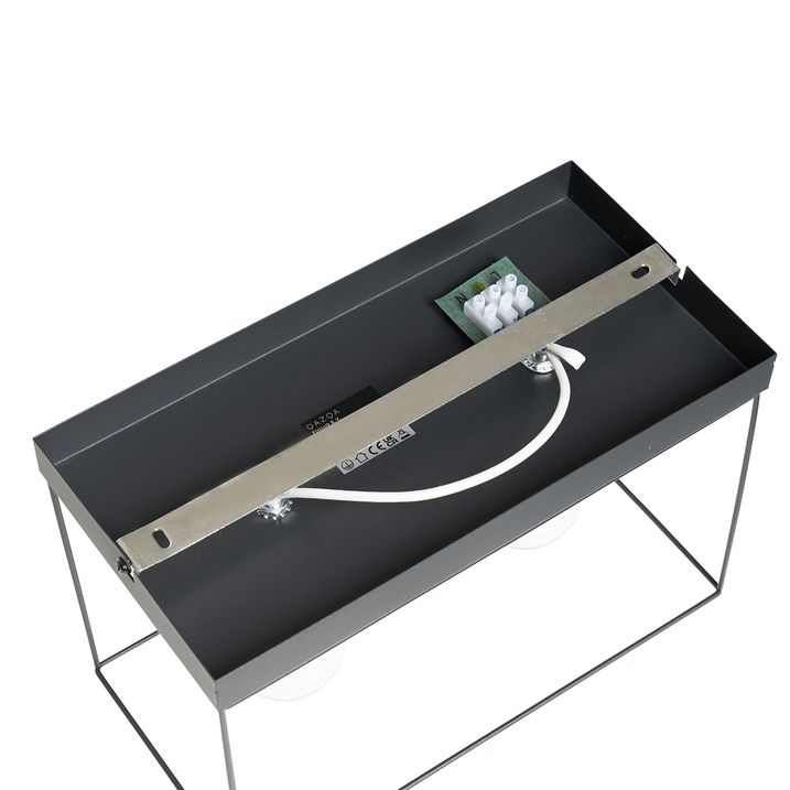 Minimalist Ceiling Light Black with Gold 2-Light - Kodi