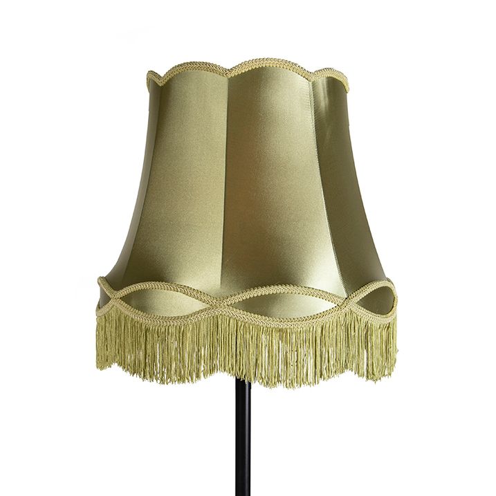 Retro gulvlampe sort med mormorskjær grønn 45 cm - Simplo