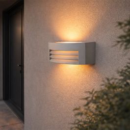 Moderne wandlamp grijs IP44 - Hurricane 1