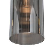 Lampada-a-sospensione-Art-Déco-nera-con-vetro-fumé-4-luci---Laura