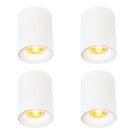 Set od 4 moderna reflektora za površinsku montažu bijela GU10 50mm - Ronda