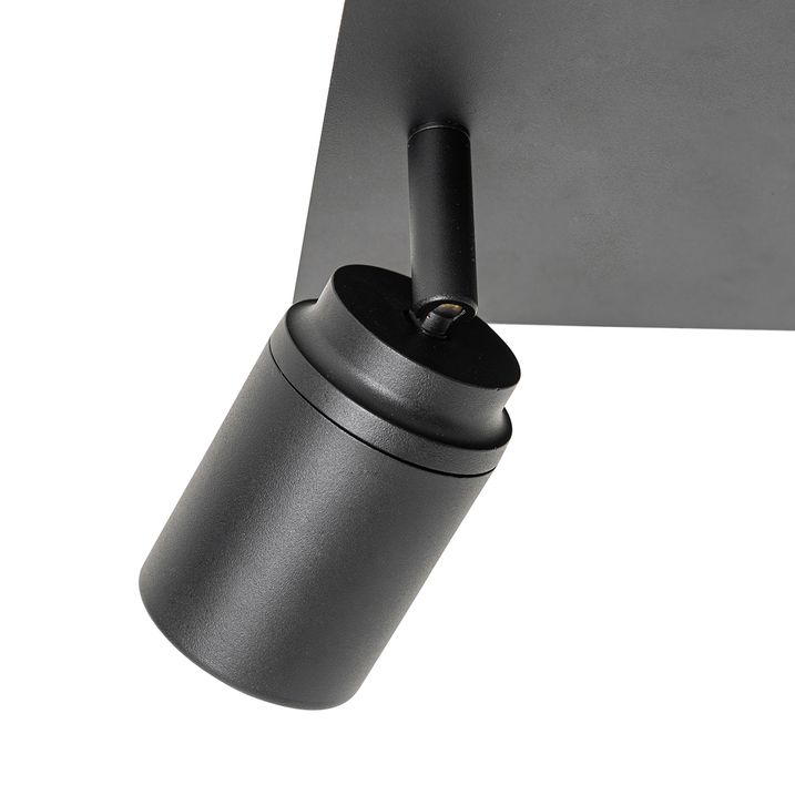 Smart badeværelsesspotlight sort firkantet IP44 inkl. 2 Wifi GU10 - Ducha