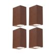 Set-de-4-apliques-inteligentes-marrón-óxido-IP44-incl.-2-GU10---Baleno