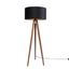 Gulvlampe-valnøtttre-med-svart-skjerm-med-gullinteriør-50-cm---Tripod-Classic