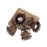 Faretto-smart-marrone-ruggine-con-legno-incl.-4-WiFi-GU10---Gina