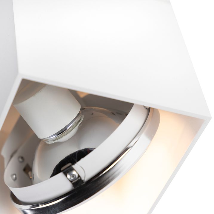 Design spot rechthoekig 2-lichts wit incl. G9 - Box