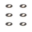 Set-of-6-Modern-Recessed-Spotlights-Gunmetal-GU10-50mm-Round-Tiltable---Cisco