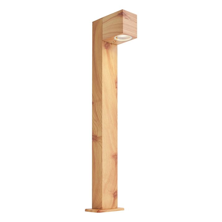 Aussenleuchte Aluminium mit Holzaufdruck mit Erdspieß und Kabelverschraubung 65cm IP44 - Baleno