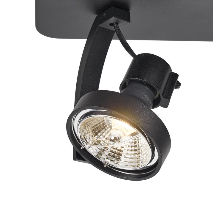 Ayarlanabilir 2'li Siyah GU10 70mm Tasarım Tavan Spotu - Vo