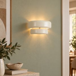Retro wandlamp beige - Ophelia