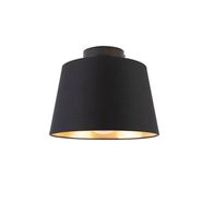 Plafón-con-pantalla-de-algodón-negro-con-dorado-25-cm---Combi-Black