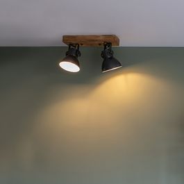 Průmyslové bodové světlo tmavě šedé s mangovníkem 2-světlo - Mangoes