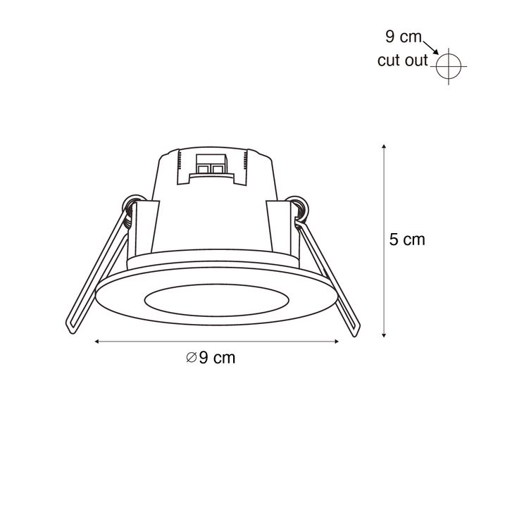Spot encastrable rond en acier avec LED IP65 - Simply