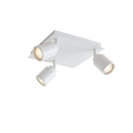Сучасний спот для ванної кімнати білий квадрат 3-light IP44 - Ducha