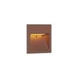 Lampada-da-parete-moderna-marrone-ruggine-quadrata-incl.-LED-IP54---Gem
