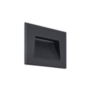 Aplique-de-pared-empotrado-moderno-negro-11,5cm-incl.-LED-IP65---Trem