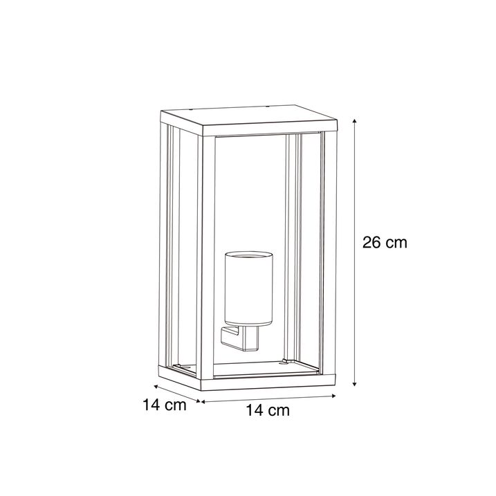 Industriell vegglampe treprint 26 cm IP44 - Charlois