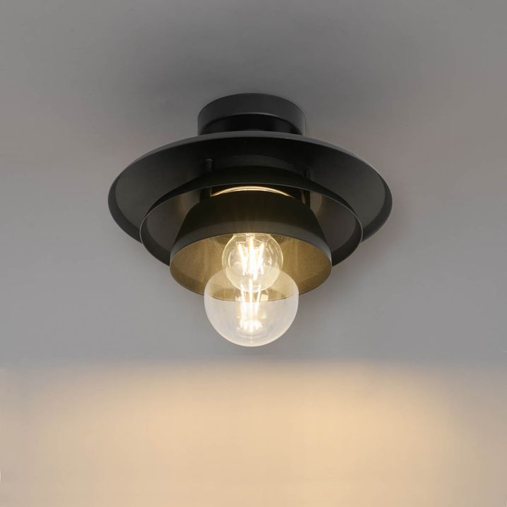 Design utendørs taklampe sort IP44 - Morty