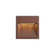 Lampada-da-parete-moderna-marrone-ruggine-quadrata-incl.-LED-IP54---Gem