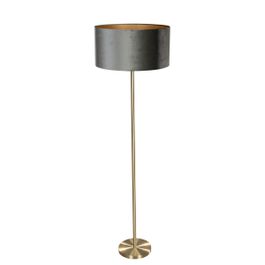 Lampada da terra ottone con paralume in velluto verde 50 cm - Simplo