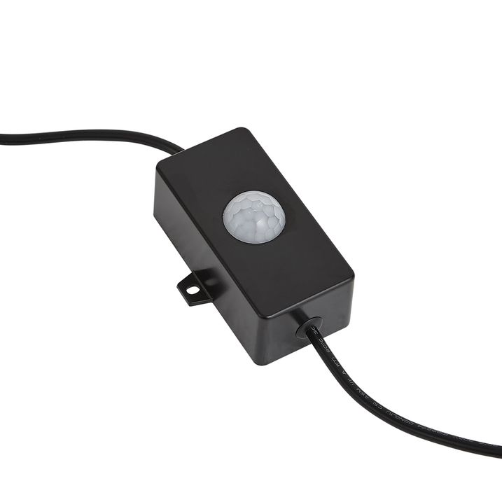 12V systeem zwart 8m met 3 prikspots incl. LED en bewegingssensor IP44 - Voltaire Pico