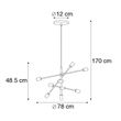 Inteligentné-závesné-svietidlo-mosadzné-6-žiarovkové-vrátane-Wifi-G95---Sydney