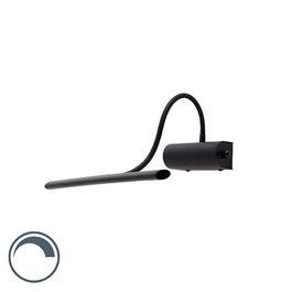 Applique murale design noire 32 cm avec LED et variateur - Tableau