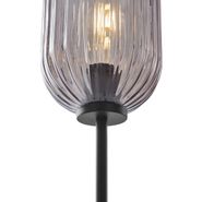 Art-Deco-podna-lampa-crna-sa-dimnim-staklom---Rid