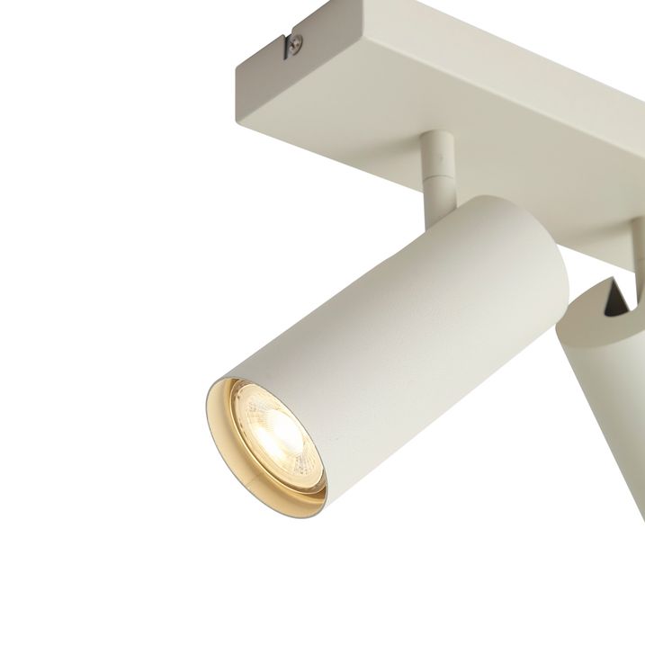 Moderne plafondspot beige 2-lichts verstelbaar - Renna