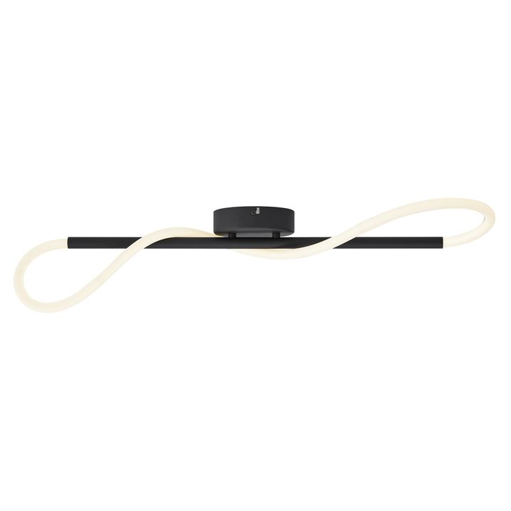 Plafonnier moderne noir avec LED inclus à 3 niveaux de gradation - Keri
