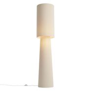 Lampadaire-Japandi-beige-en-tissu-teddy-2-lumières---Trompet