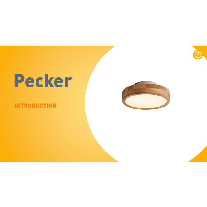 Plafonnier scandinave en bois 30cm LED incluse et dimmable - Pecker