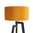 Tripod-Floor-Lamp-Black-with-Yellow-Lampshade-and-Gold-50-cm---Puros