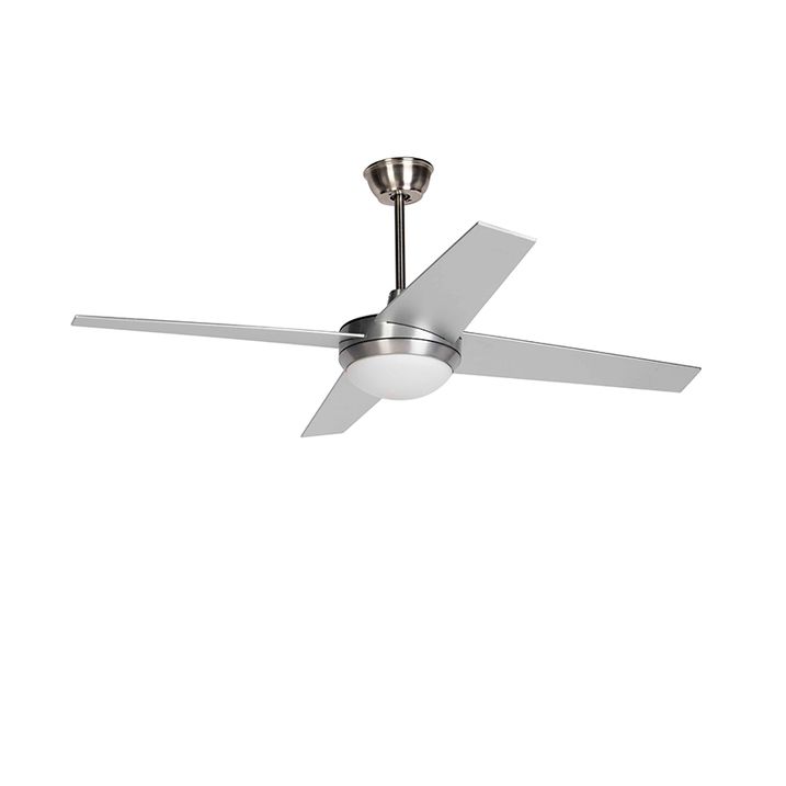 Ocelový stropný ventilátor vrátane LED a diaľkového ovládania - Roar 52