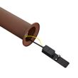 Moderne-Aussen-Pollerleuchte-rostbraun-mit-geriffeltem-Glas-60cm-inkl.-LED-IP54---Ribba