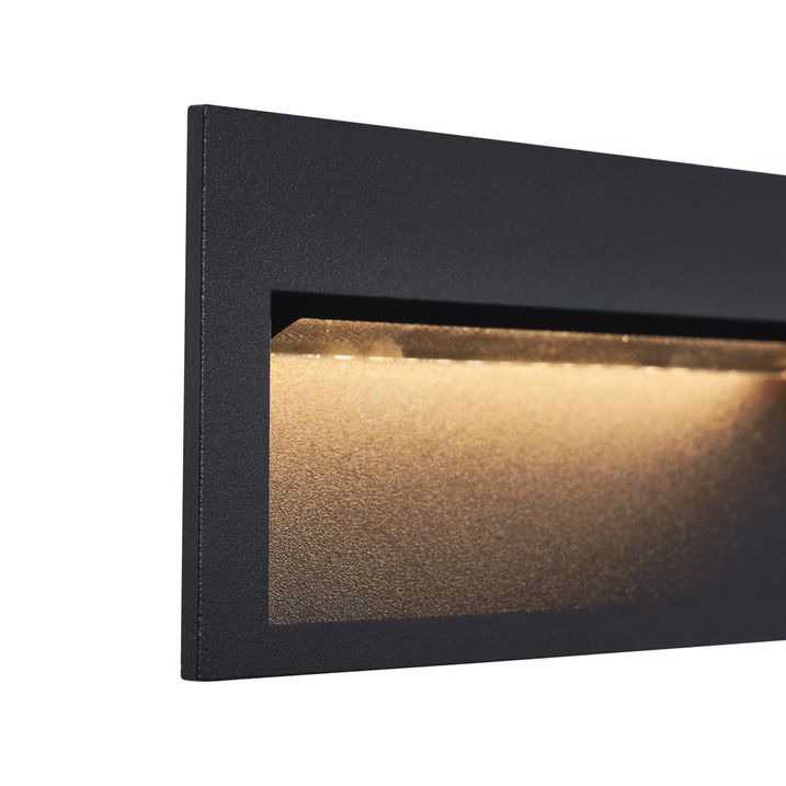 Moderne Inbouw Wandlamp Zwart 16cm incl. LED IP65 - Mert