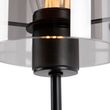 Designová-stolní-lampa-černá-s-kouřovým-sklem-na-stojánku---Dome