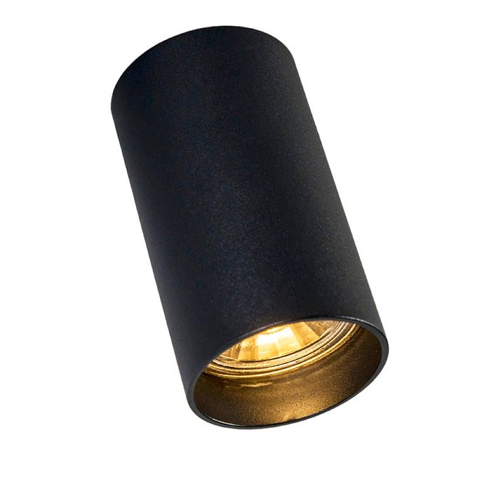 4 darabos modern, felületre szerelhető spotlámpa szett fekete 5,5 cm GU10 50 mm - Tuba