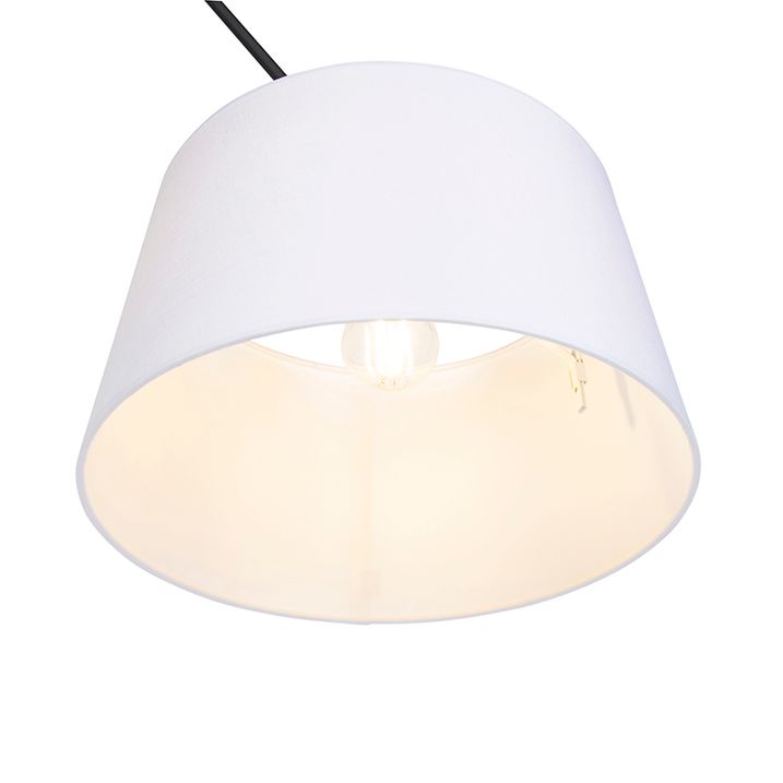 Pakabinama lempa juoda su lininiu gaubtu balta 35 cm - Blitz
