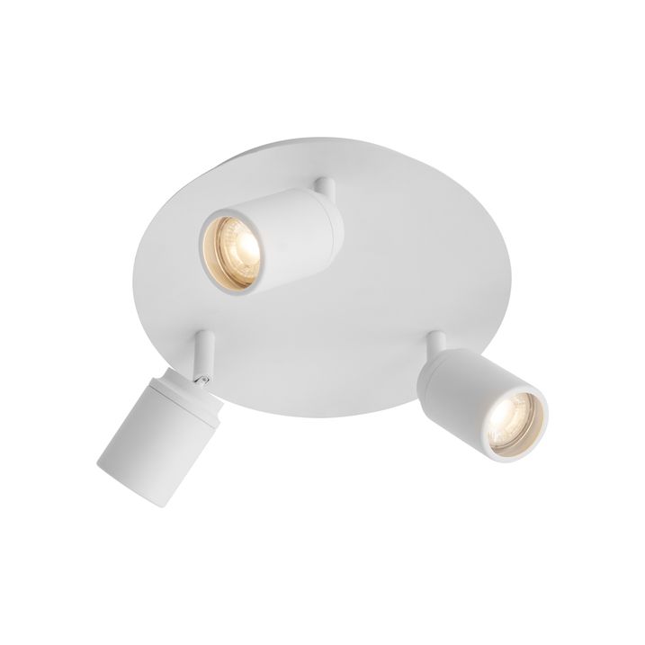 Modern badrumsspotlight vit 3-ljus IP44 - Ducha