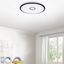 Stropné-svietidlo-čierne-65-cm-vrátane-LED-s-diaľkovým-ovládaním---Bente